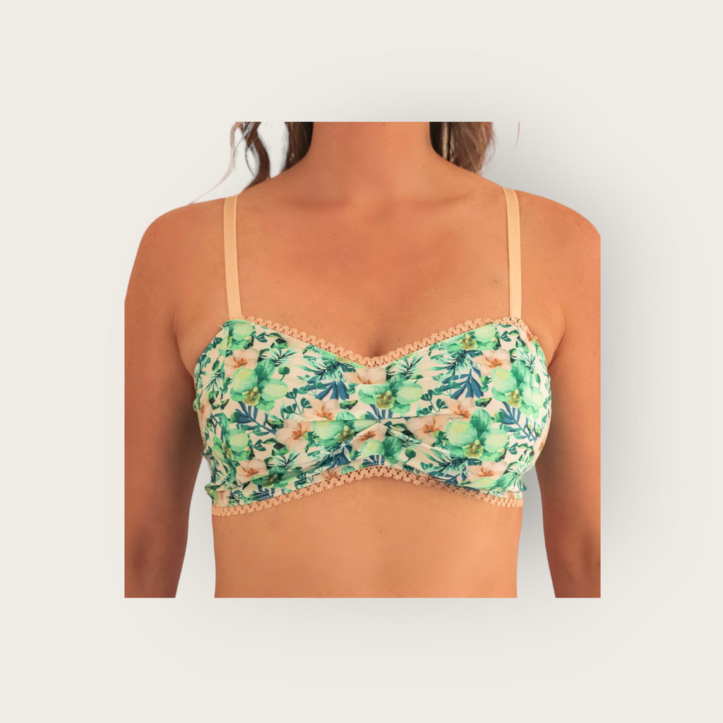 Feel confident and comfortable in our patterned autumn soft  floral bralette perfect for everyday living. Browse our collection of Stylish Bralettes and underwear and find your perfect style and colourings today.
