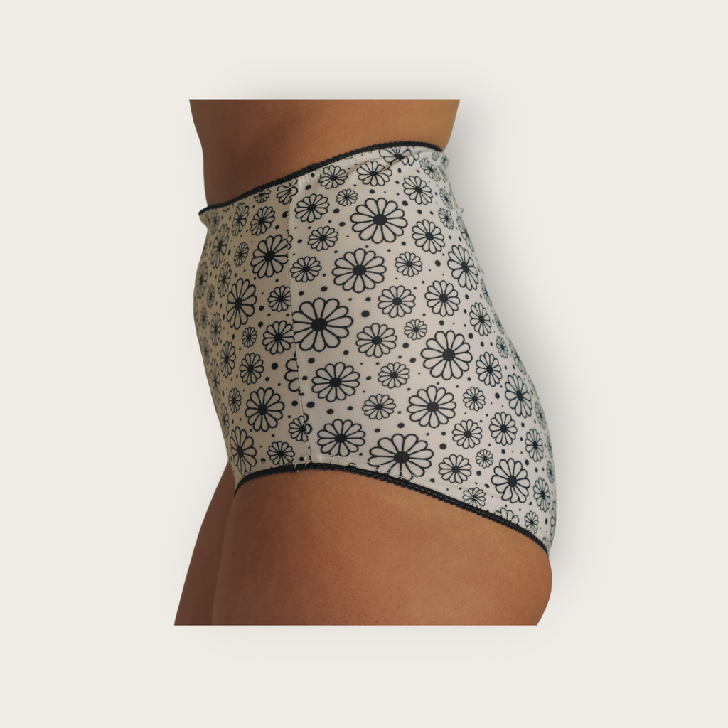 Feel confident and comfortable in our winter floral patterned  everyday  high briefs  with matching lace trim- perfect for any activity.  Browse our collection of stylish patterned and  plain  high briefs and underwear and find your perfect fit today.