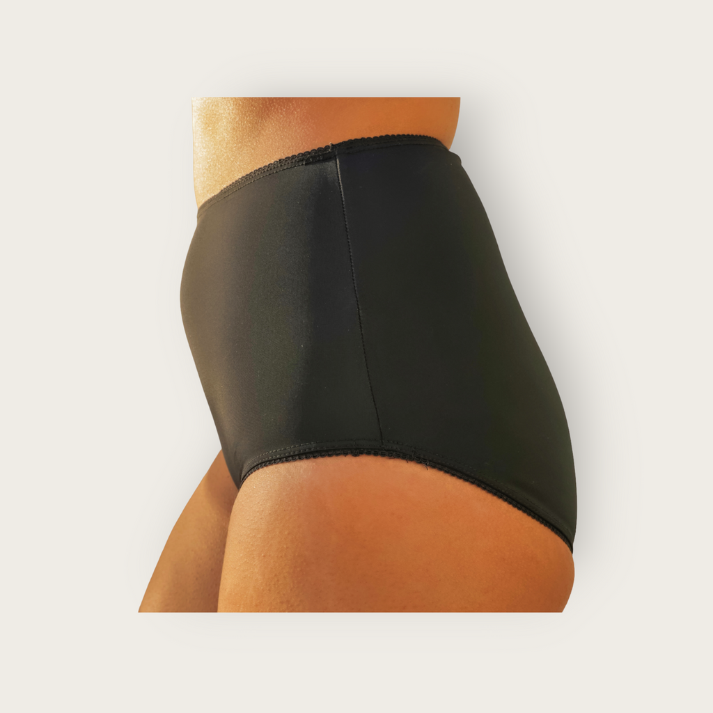 Feel confident and comfortable in our black nero colour everyday  high briefs  with matching lace trim- perfect for any activity.  Browse our collection of stylish plain  high briefs and underwear and find your perfect fit today.